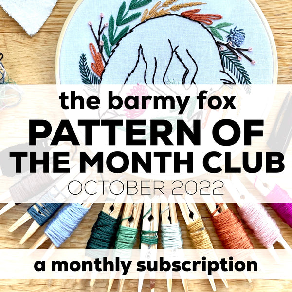 October 2022 Embroidery PDF Pattern  - Re-release
