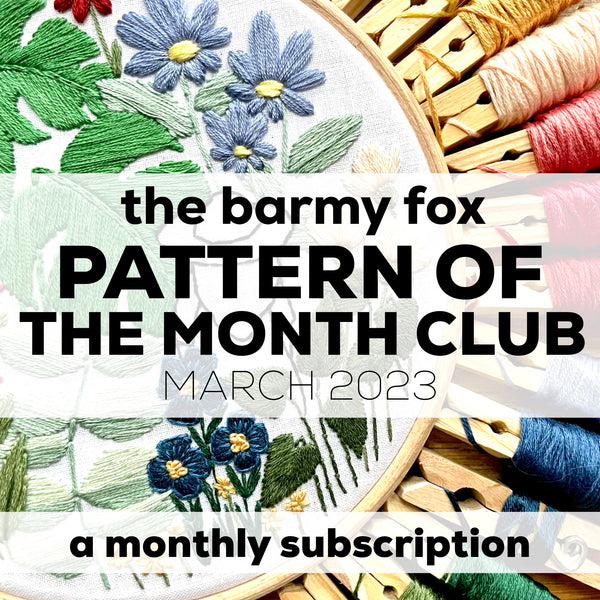 March 2023 Embroidery PDF Pattern  - Re-release