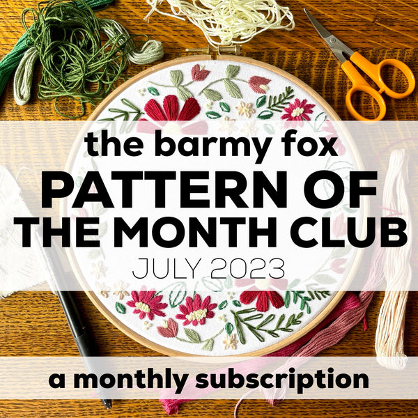 July 2023 Embroidery PDF Pattern  - Re-release