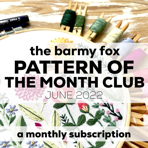 June 2022 Embroidery PDF Pattern  - Re-release
