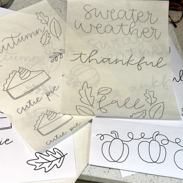 Stitching on Sweatshirts Autumn Designs, Live Video Tutorial on Instagram