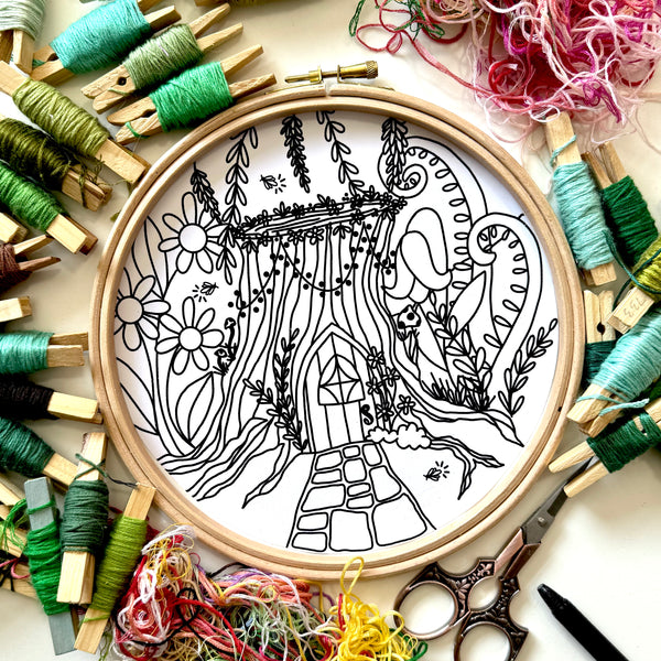 The Woodland Fairy House Stitchalong, Live Video Tutorials on Instagram