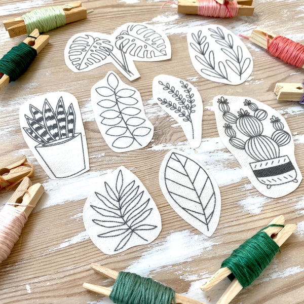 Plants Stick and Stitch Digital Download Embroidery Designs