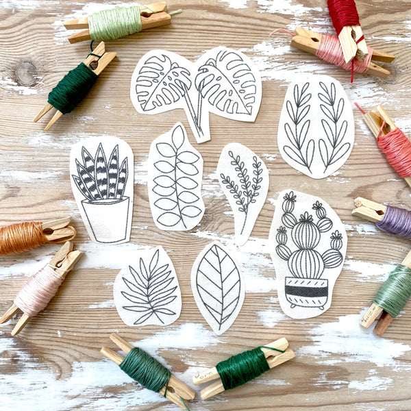 Plants Stick and Stitch Digital Download Embroidery Designs
