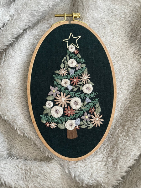 Floral Tree Advent Calendar 2021 Embroidery PDF Pattern