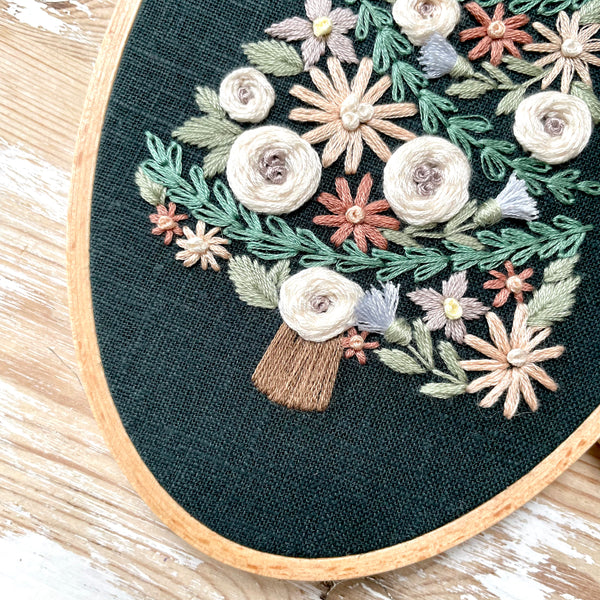 Floral Tree Advent Calendar 2021 Embroidery PDF Pattern