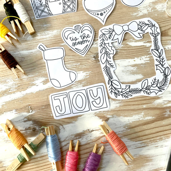 Stitch the Halls Felt Ornament Project Stitchalong, Live Video Tutorials on Instagram
