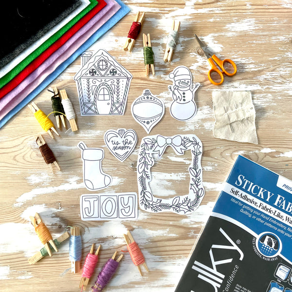Stitch the Halls Felt Ornament Project Stitchalong, Live Video Tutorials on Instagram