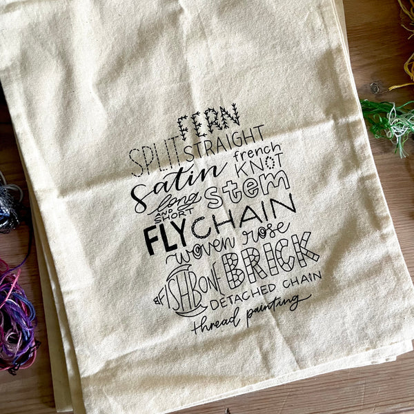All the Stitches Embroidery Project Bag