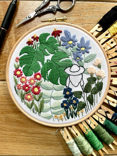 Garden Lady Embroidery Kit