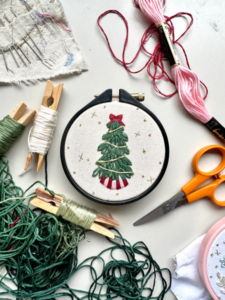 Christmas tree 3 inch Embroidery KIT