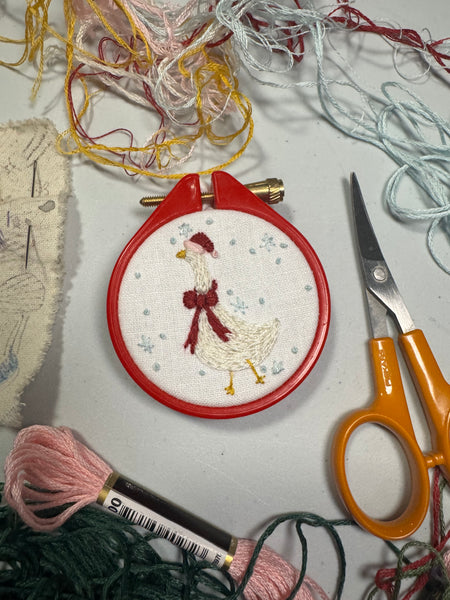 Festive Duck Embroidery KIT