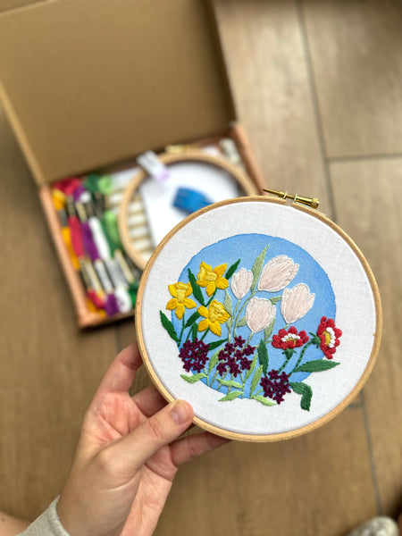 The Watercolour Florals Embroidery Kit