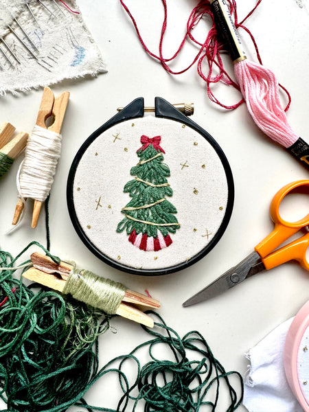 Christmas tree 3 inch Embroidery KIT