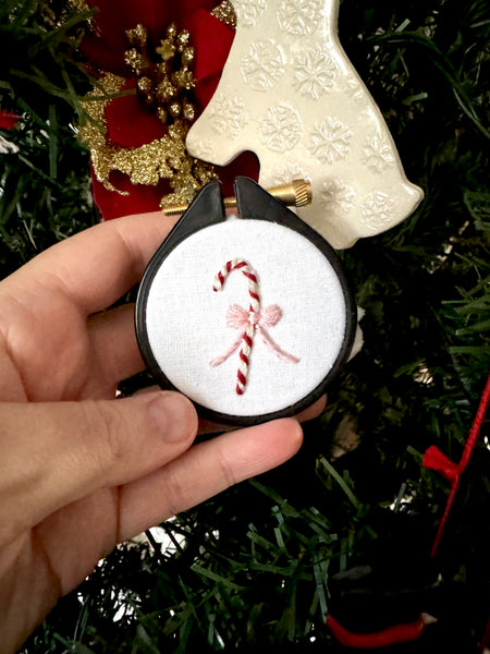Candy Cane 2 inch Embroidery KIT