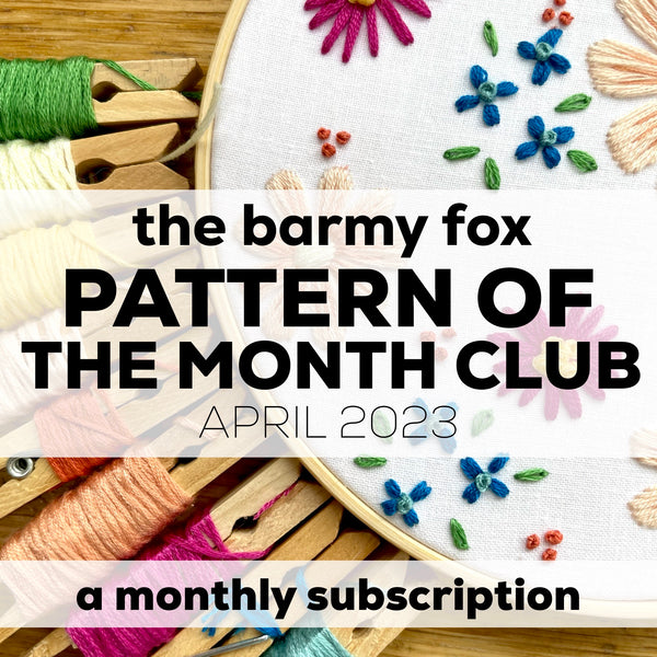 April 2023 Embroidery PDF Pattern  - Re-release