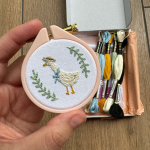 The Wee Duck 3 inch Embroidery Kit