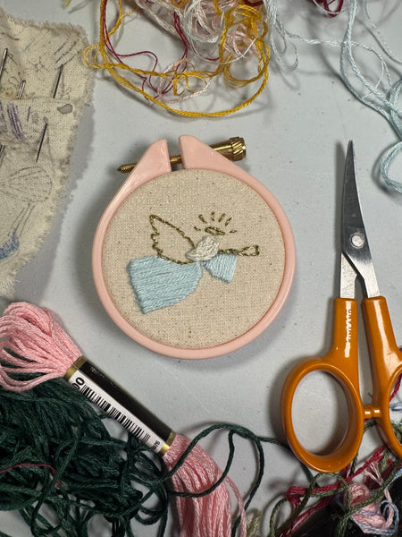 Angel Embroidery Hoop PDF Pattern