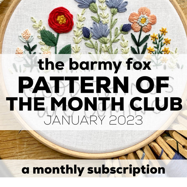 January 2023 Embroidery PDF Pattern  - Re-release
