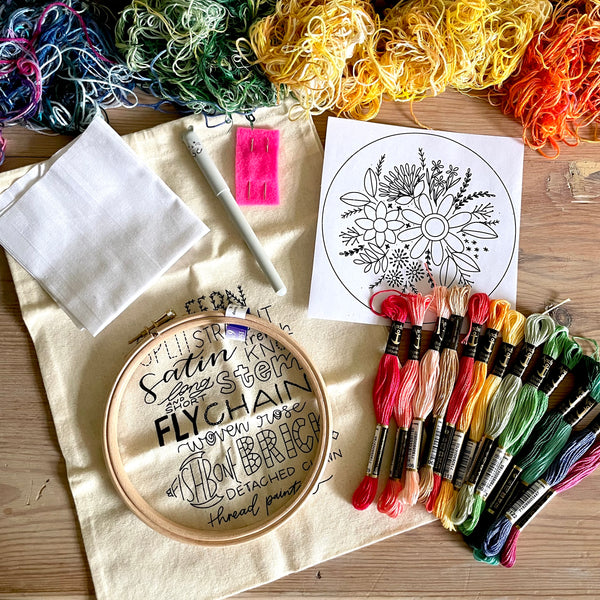 Flowers For Days Embroidery Kit