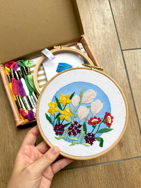 The Watercolour Florals Embroidery Kit