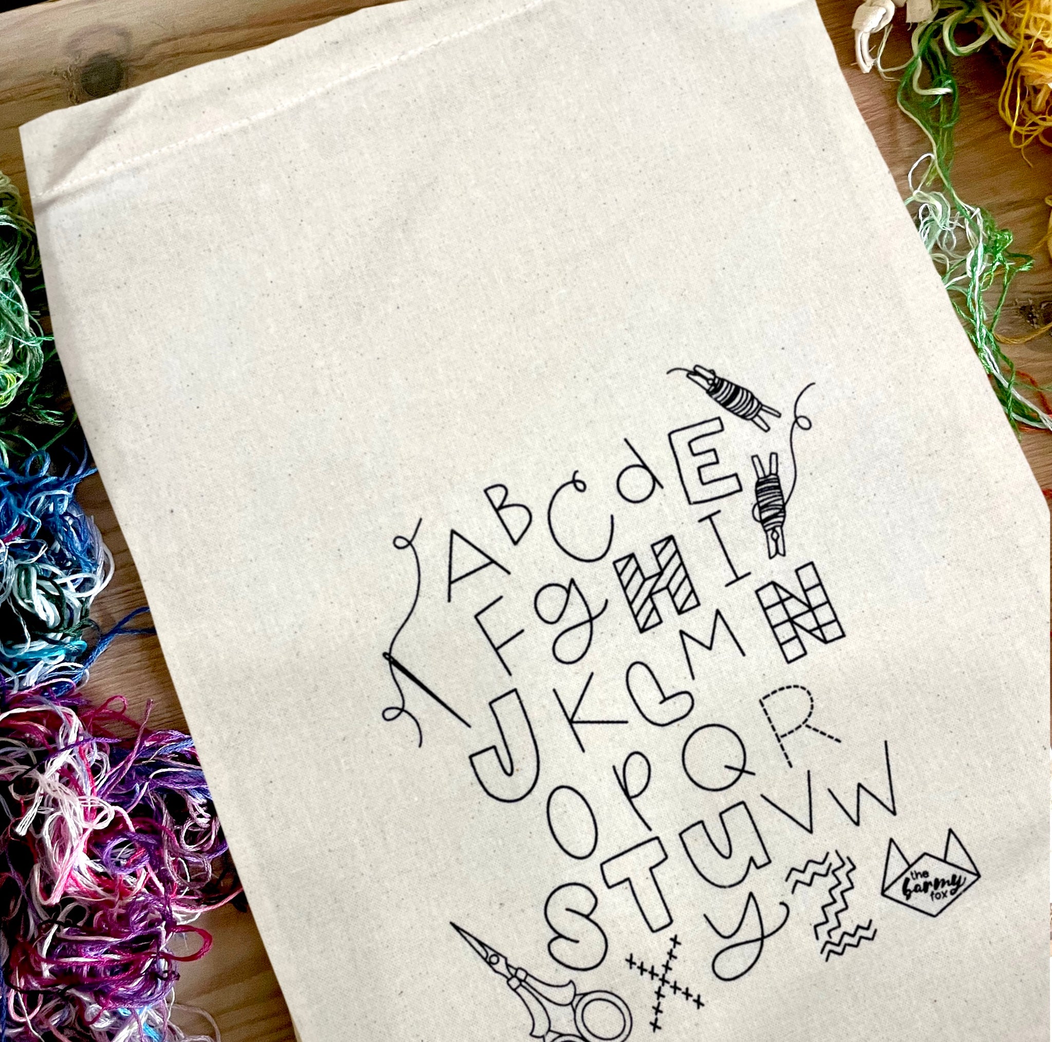 The ABCs of Embroidery Project Bag