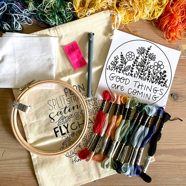 Good Things Are Coming Embroidery Kit