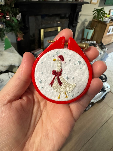 Festive Duck Embroidery KIT