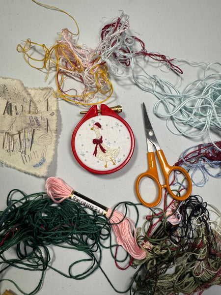 Festive Duck Embroidery KIT