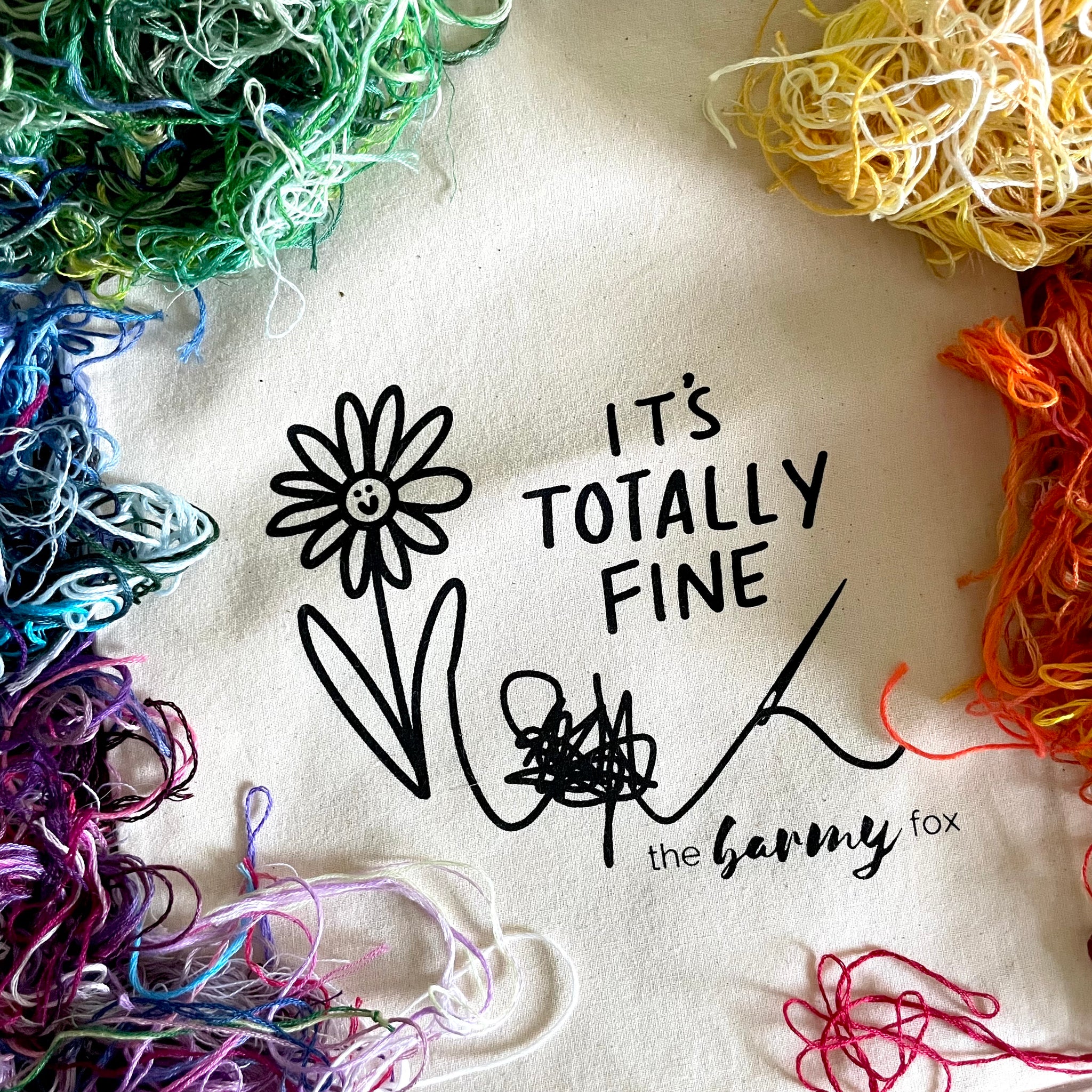 It’s Totally Fine Embroidery Project Bag