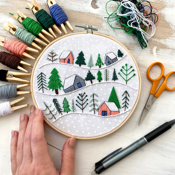 Winter Wonderland 6 inch Embroidery Kit