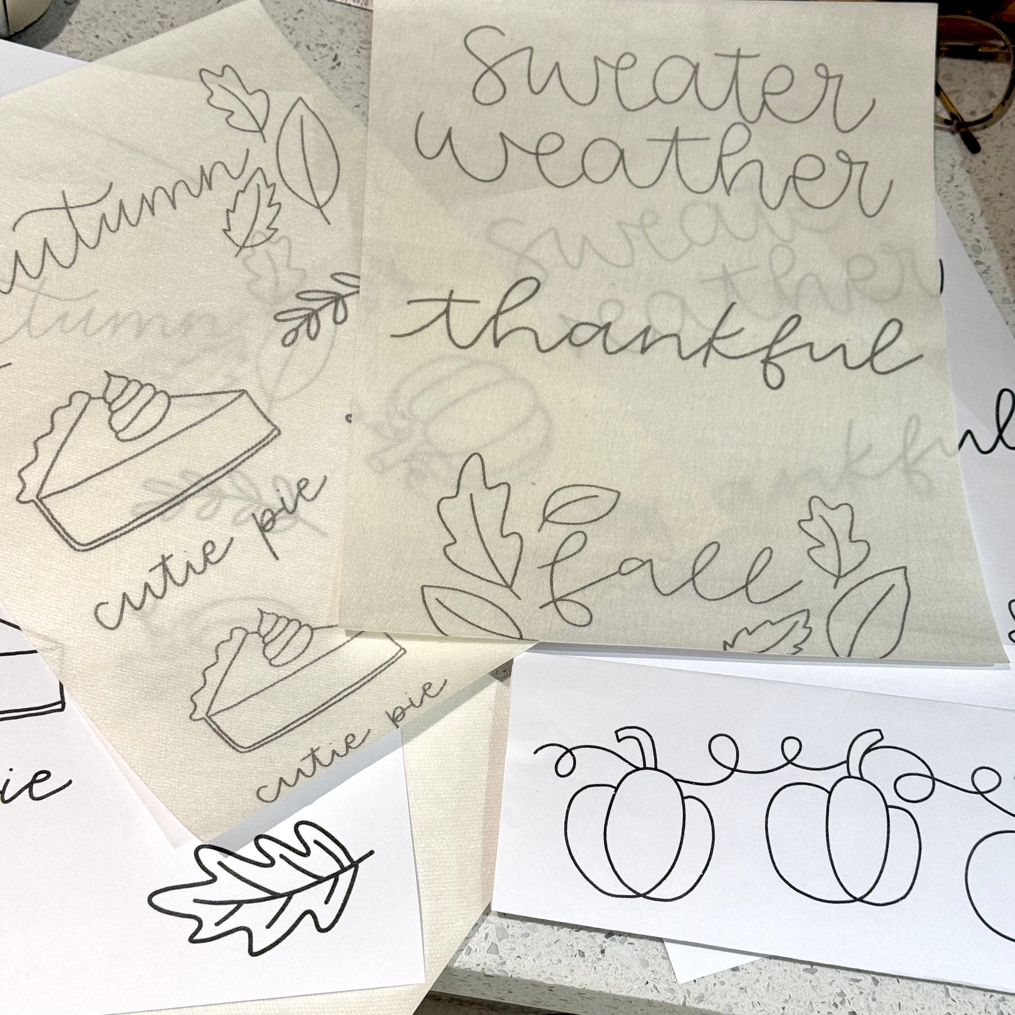 Stitching on Sweatshirts Autumn Designs, Live Video Tutorial on Instagram