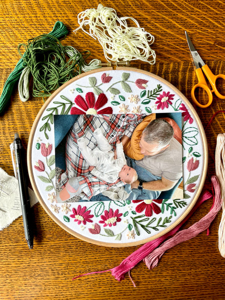 Floral Frame 6 inch Embroidery Kit