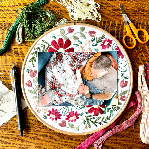 Floral Frame 6 inch Embroidery Kit