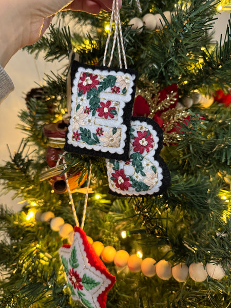 Floral Letters Advent Calendar 2024 Embroidery PDF Pattern