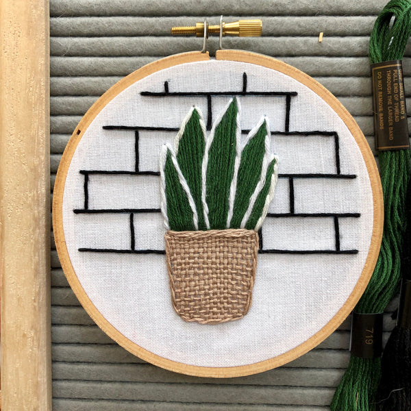 The Plant Basket 4 inch Embroidery Kit