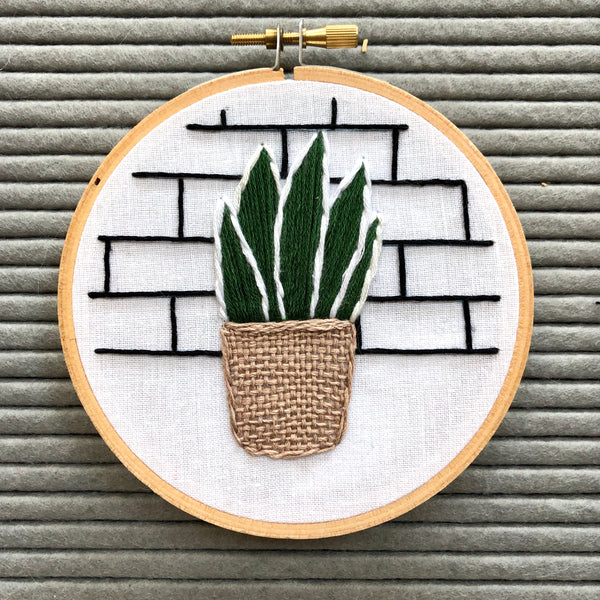 The Plant Basket 4 inch Embroidery Kit