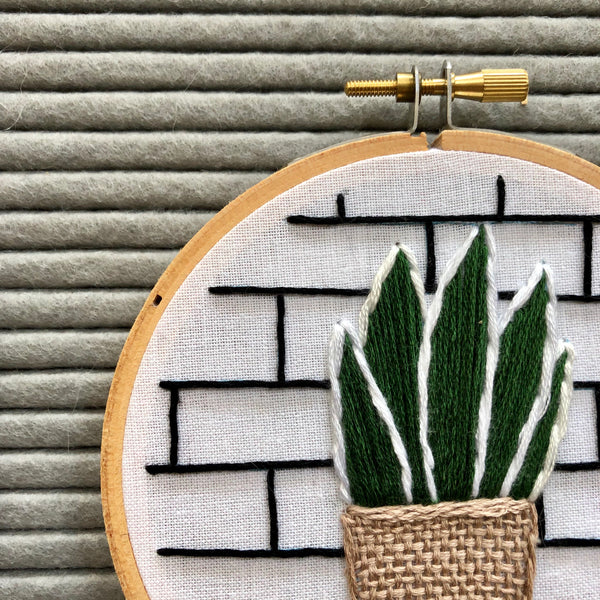 The Plant Basket 4 inch Embroidery Kit