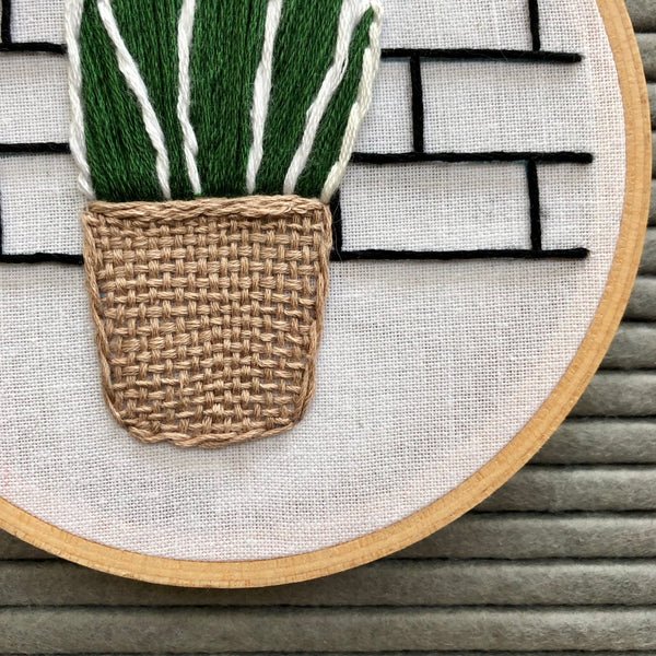 The Plant Basket 4 inch Embroidery Kit