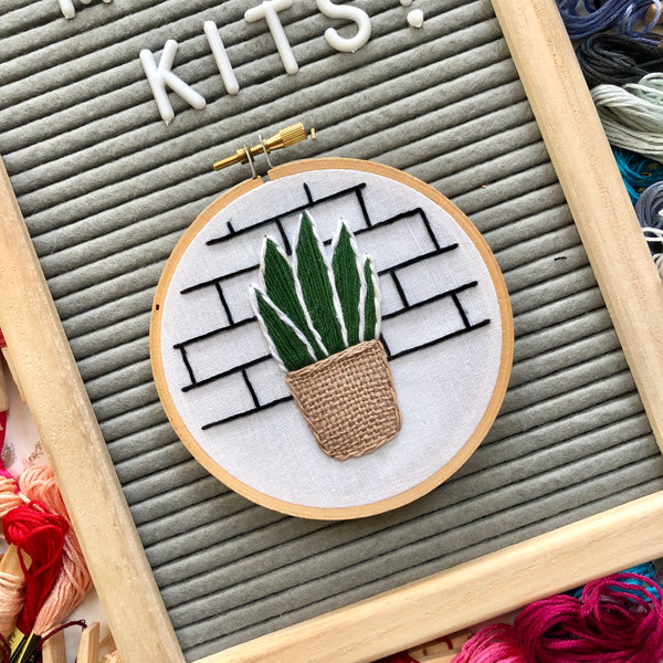 The Plant Basket 4 inch Embroidery Kit