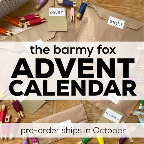 The 2023 Barmy Fox Embroidery Advent Calendar