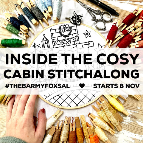 Inside the Cosy Cabin Stitchalong, Live Video Tutorials on Instagram